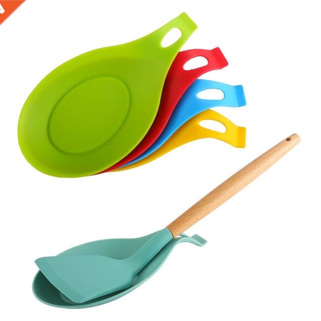 1Pc Silicone Insulation Spoon Rest Heat Resistant Drink Glas
