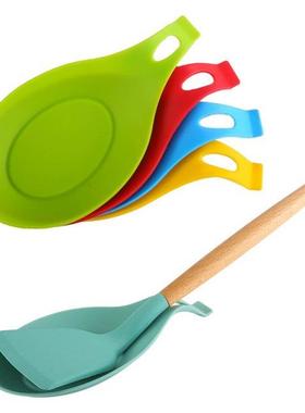 1Pc Silicone Insulation Spoon Rest Heat Resistant Drink Glas