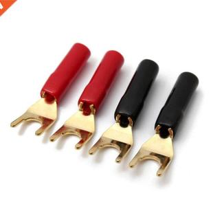 Banana Plug Vergulde 4Pcs Vork Spade Tuning Banaanstekker