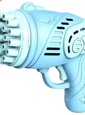 2-holes Kids Automatic Gatling Bubble Gun Toy Electric Bubb