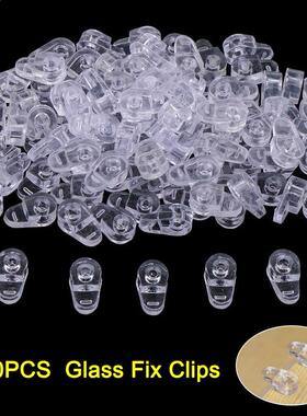 100PCS Plastic Glass Retainer Transparent Mirror Cabinet Fix