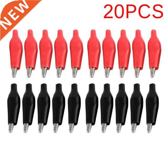 Black Red Soft Plastic Coated Testing Probe Alligator Clips