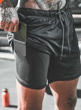 Summer 2022 running shorts men 2 in 1 sports jogging fitness