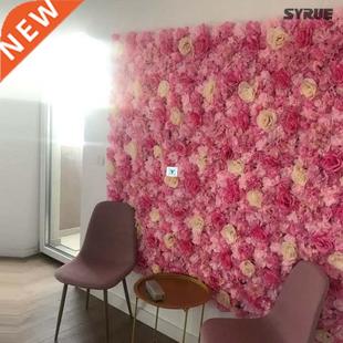 Silk Rose Flower Wedding Decoration Artificial Flower Wall