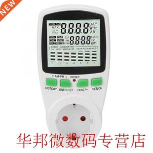 Plug Socket Power Consump Wattmeter Voltage Digital