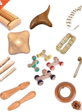 1Pc Wood Roller Massager Body Foot Reflexology NEW Shiatsu T
