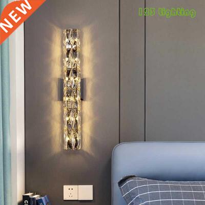 Light Luxury LED Wall Lamp Crystal Gold Chrome Stainless ste