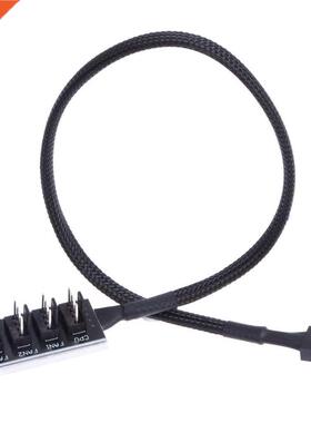 12V 4Pin Sleeved Accessories Splitter PWM Computer CPU Cooli