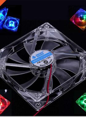 12V 0.20A 80mm CPU Cooler Fan 4 LED Silent PC Computer Case