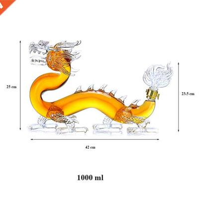 Whisky Decanter Glass Dragon Shaped Entertaining Drinkware L