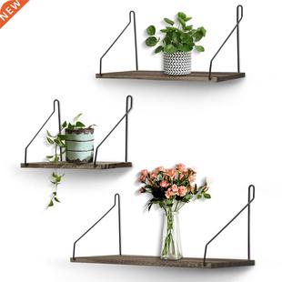 3PCS/set Nordic Wooden Wall Mounted Book Shelf Flower Pot St