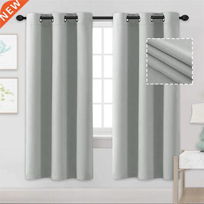 C Blackout Short Curtains for Bedroom Living Room Insulat