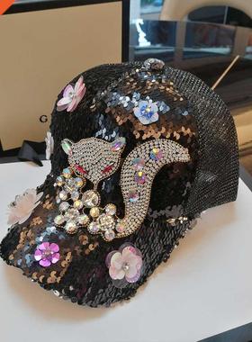 SWAK 2021 Fox & Swan mouth caps rhinestones Baseball Cap