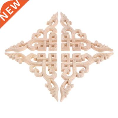 4/2/1 PC Woodcarving Decal Wood Appliques for Furniture Cabi