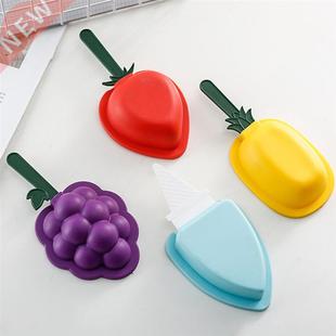 Set Cute Cream Popsicle Ice Mold Pineapple Silicone Grape