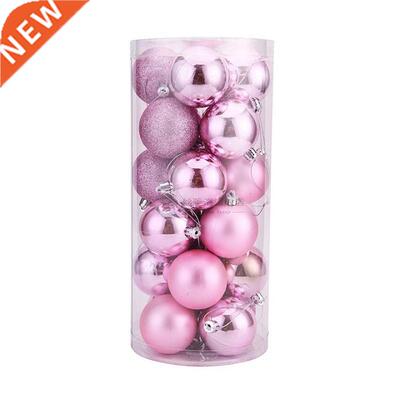 24Pcs 6cm/8cm Christmas Glitter Tree Decoration Ornats Han