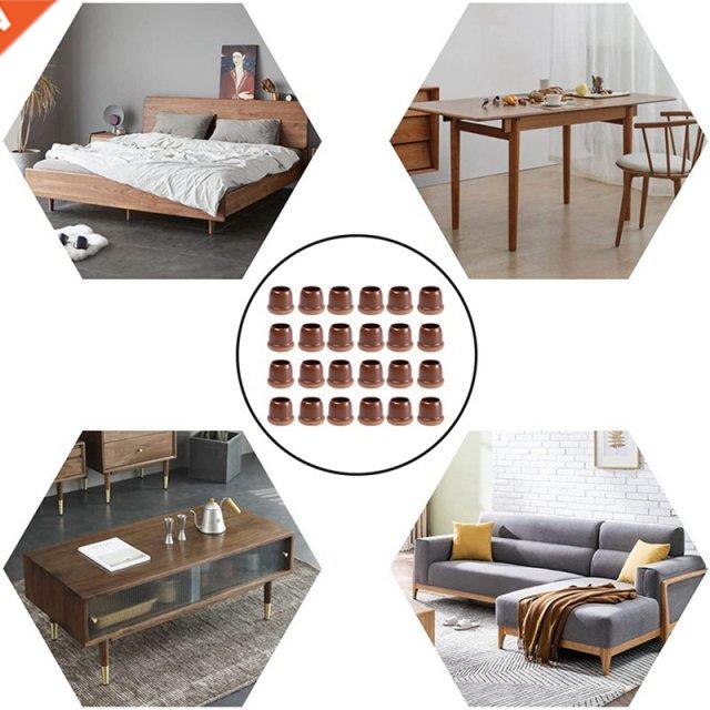 24PCS Chair Leg Floor Protector TPR Round Furniture Leg Plug