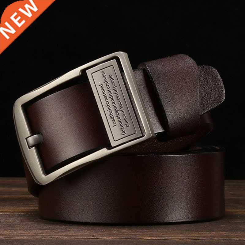 genuine leather belt men 140 150cm cowboy luxury brand black