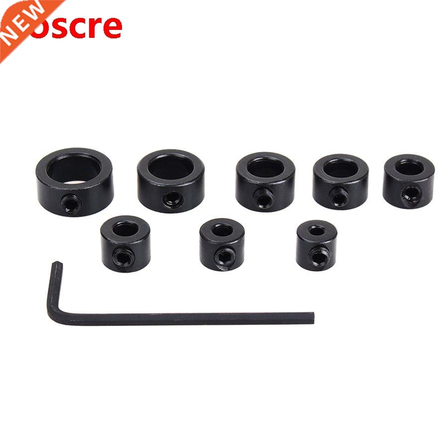 8-piece Drill Bit Shaft Depth Stop Collars Ring Set With Hex