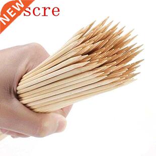 100PCS Bamboo Wooden Skewers Sticks barbecue bbq tos grill