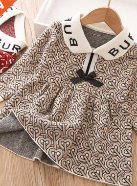 Girls Sweater Dress Children War Knit Autun Winter Clothes