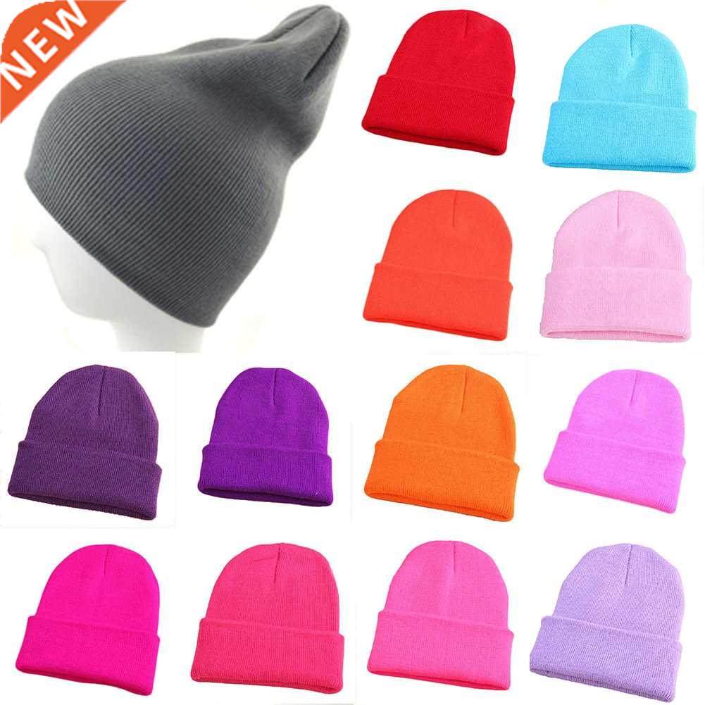 Thread Knitted Hat Warm Cap Unisex Fluorescent Outdoor Durab