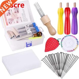 113 PCS Felting Needle Tool Kit With Colored Wood , Awl, Ins