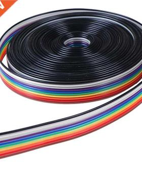 5meters/lot Ribbon Cable 10WAY Flat Color Rainbow Ribbon Cab
