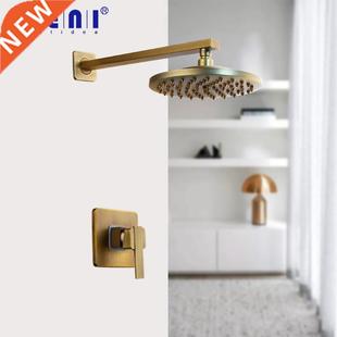 Brass Round Rainfall inch Bathroom Antique Mounted Wall
