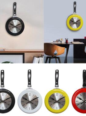 Creative Wall Clock Frying Pan Design Novelty Home Kitchen D