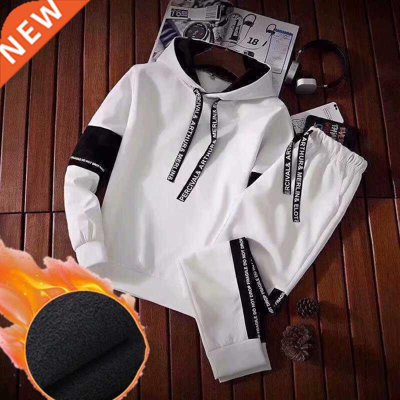 Autumn Hoodie Sets Men Tracksuit Casual Hoodies Sweatshirt+S