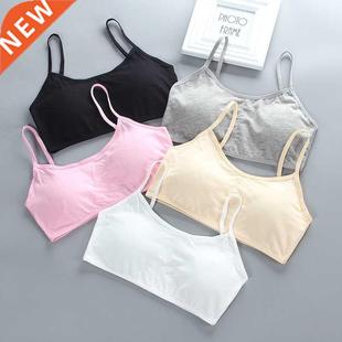 Cotton Kids Sport Bra Wireless Training Bras Puberty Clothin