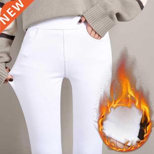 Women& 9;s Velvet Winter Slim Leggings Thick Trouse Warm