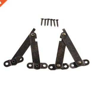 2Pcs Antique Bronze Furniture Hinges Jewelry Box Cabinet Dra