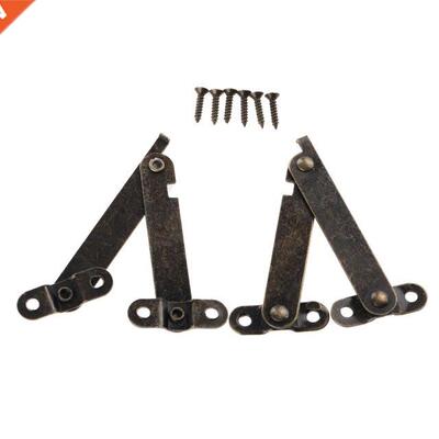2Pcs Antique Bronze Furniture Hinges Jewelry Box Cabinet Dra