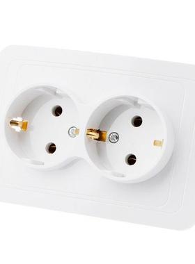 220V/16A 118x80mm EU Double Ground Socket Household Industri