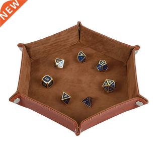 Dice Game Storage Rolling Holder Hexagon Tray Doubl Folding