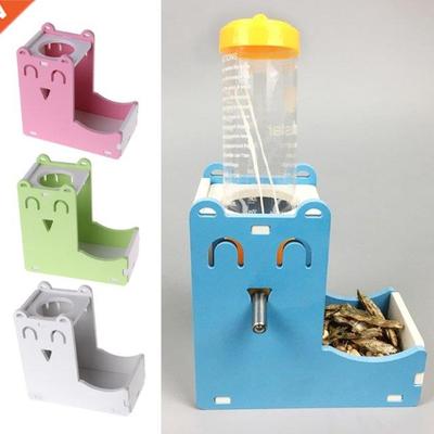Small Pet Water Bottle Holder Hamster Rabbit Food Feeder Dis