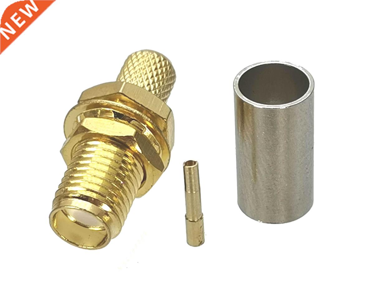 10pcs Connector SMA Jack Female Bulkhead Crimp For RG58 RG14