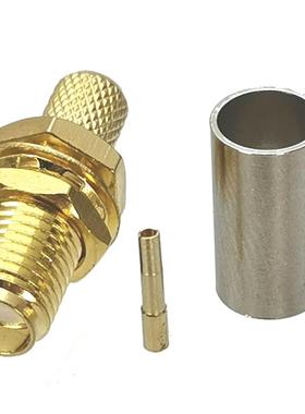 10pcs Connector SMA Jack Female Bulkhead Crimp For RG58 RG14