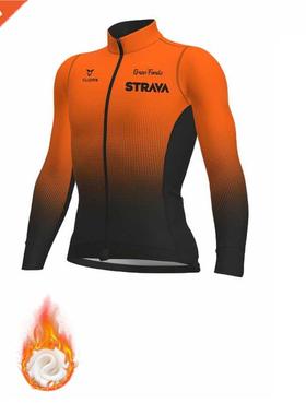 2022 New STRAVA Tea Cycling Jackets Winter Tl Fleece J