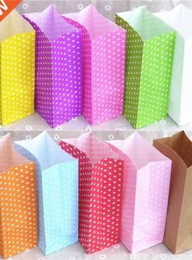 New paper bag mini Stand up Colorful Polka Dot Bags 18x9x6c