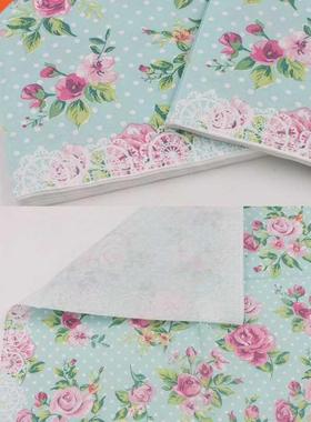 Party Tissue Paper Napkins 2 Layers Decoupage Serviettes Ros