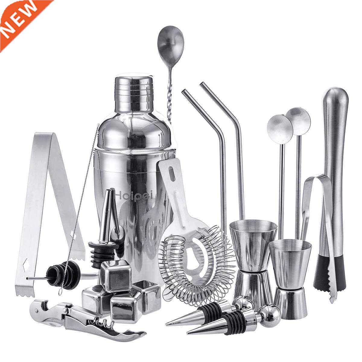 HAIPEI 22pcs Mojito Cocktail Bar Shaker Mixer Maker Muddler