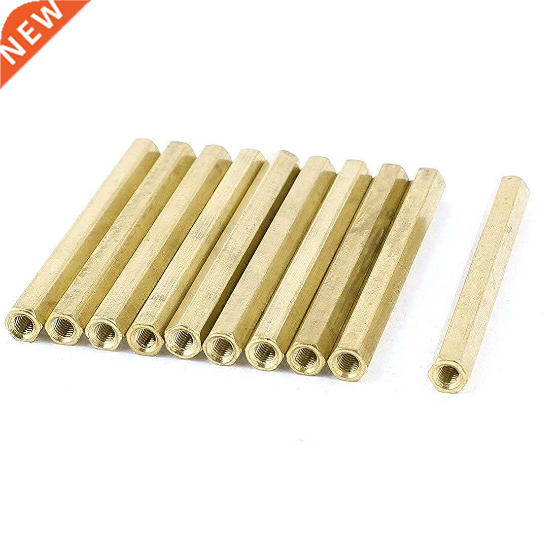 M x 50mm Female/Female Thread Brass Hex Standoff Spacer 10p
