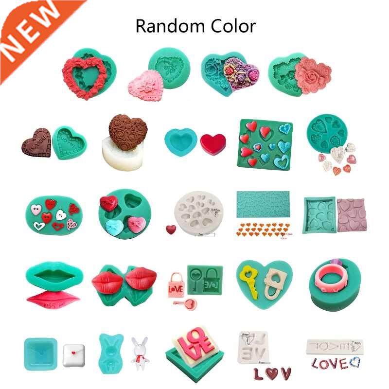 valentine day theme silicone mold kitchen cake baking fondan