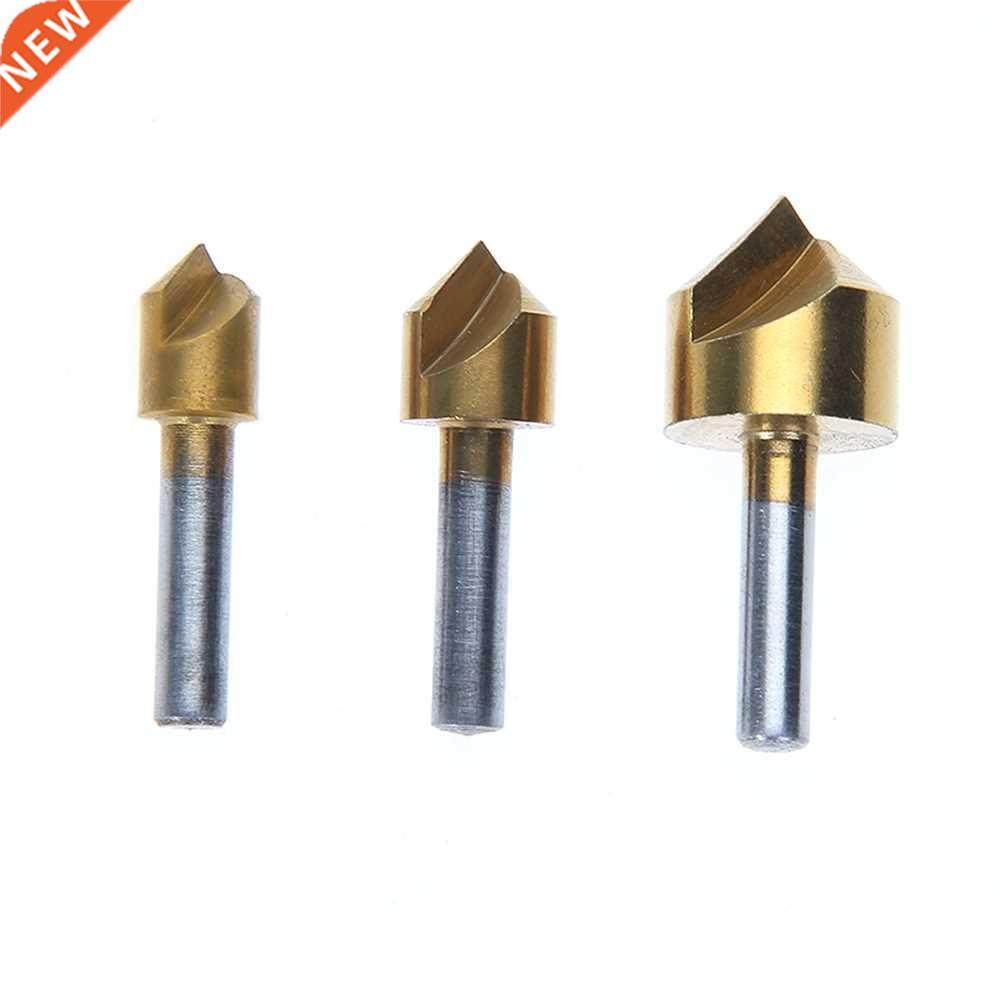 3pcs Single Flute 90 Degree Edge Chamfer Countersink Drill B