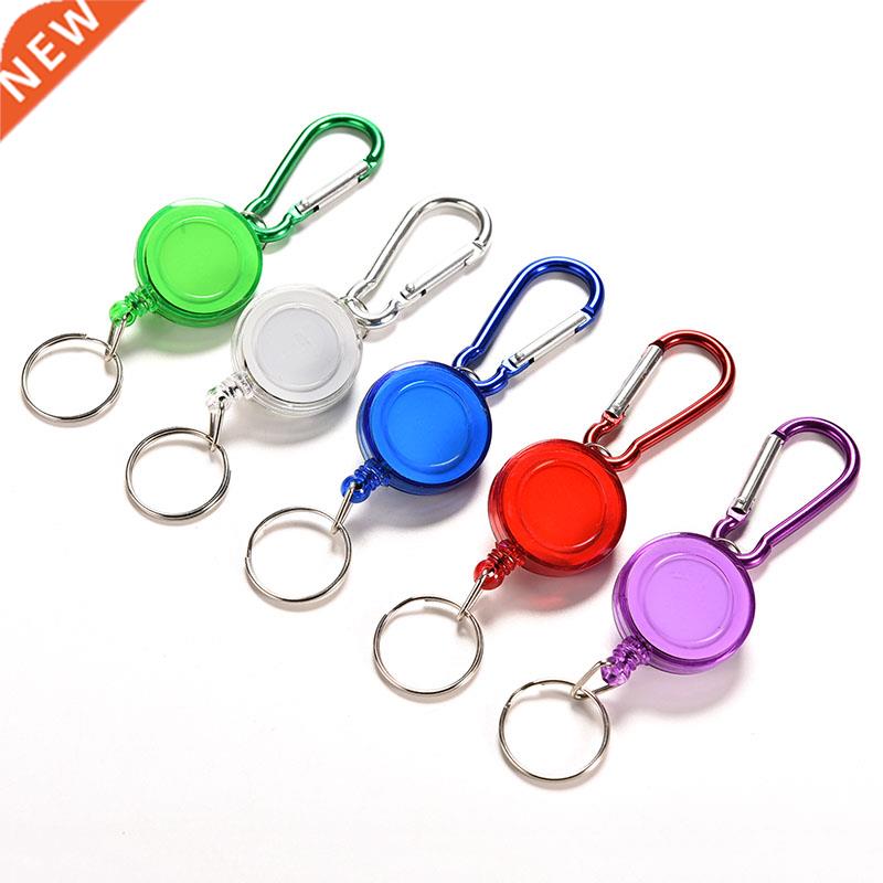 Colourful Metal Retractable Card Badge Holder Ring Belt Clip