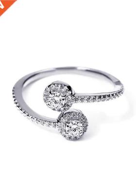 Tianyu Gems Silver Women Rings 3.5mm Moissanite Unique Desig