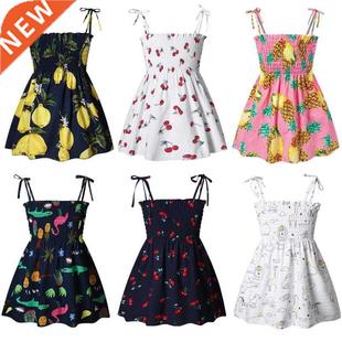 Flower Kids Sundress Print Sleeveless Girls Children